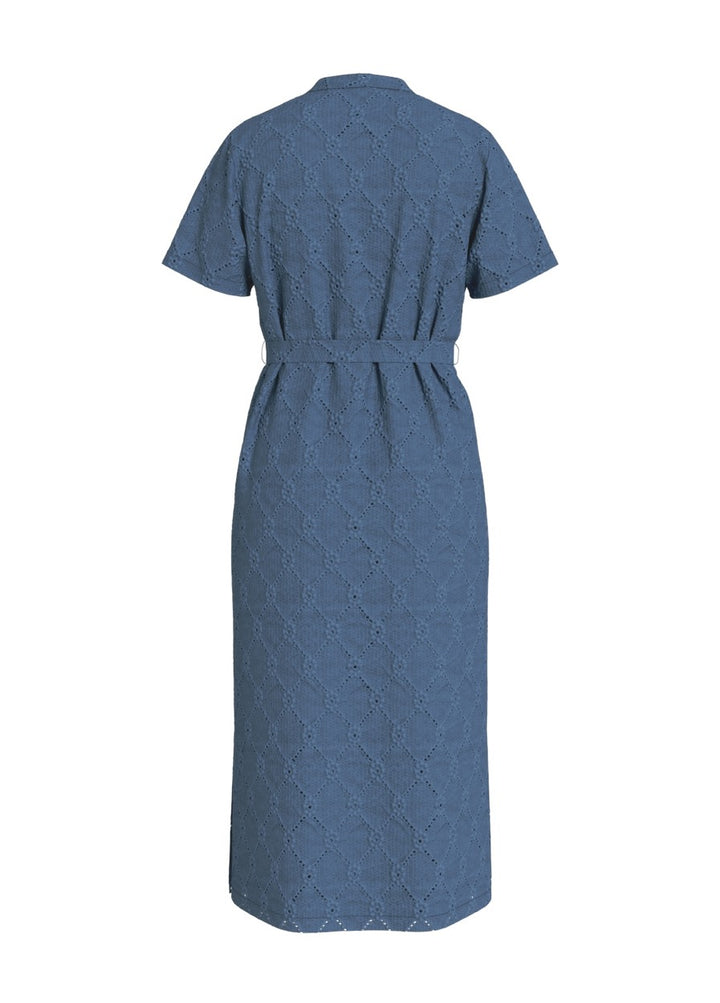 Videlea V-neck S/s Midi Dress/r/vol - Rafblauw