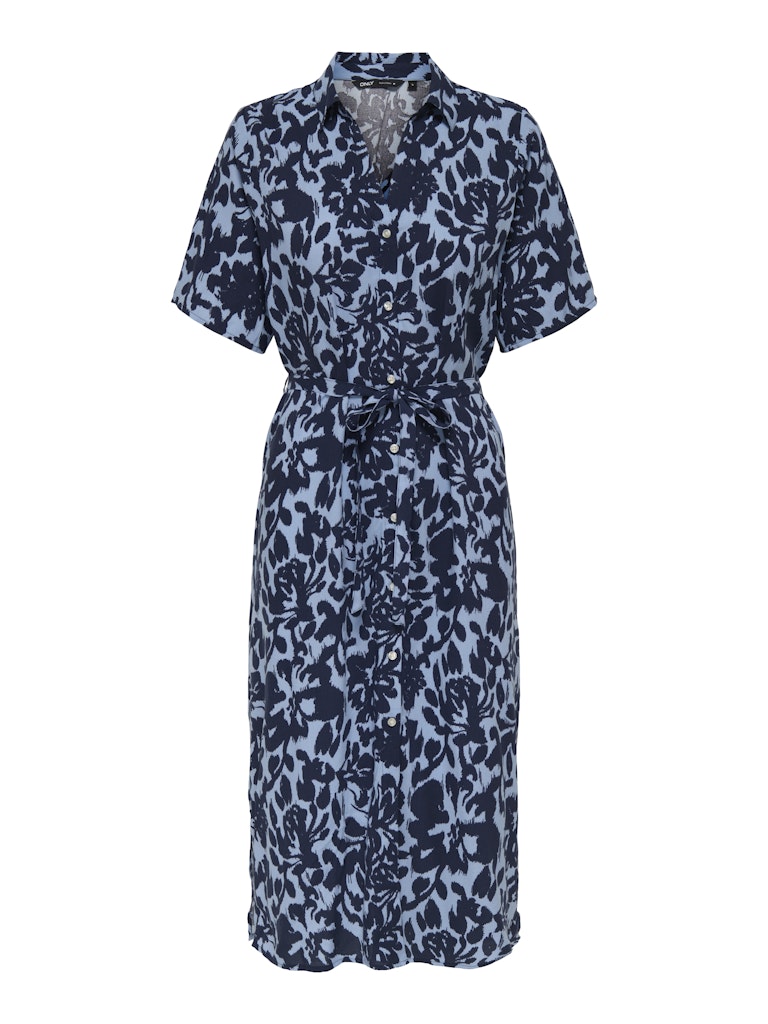 Onlyasmin S/s Shirt Dress Wvn Noos - Blauw Dessin