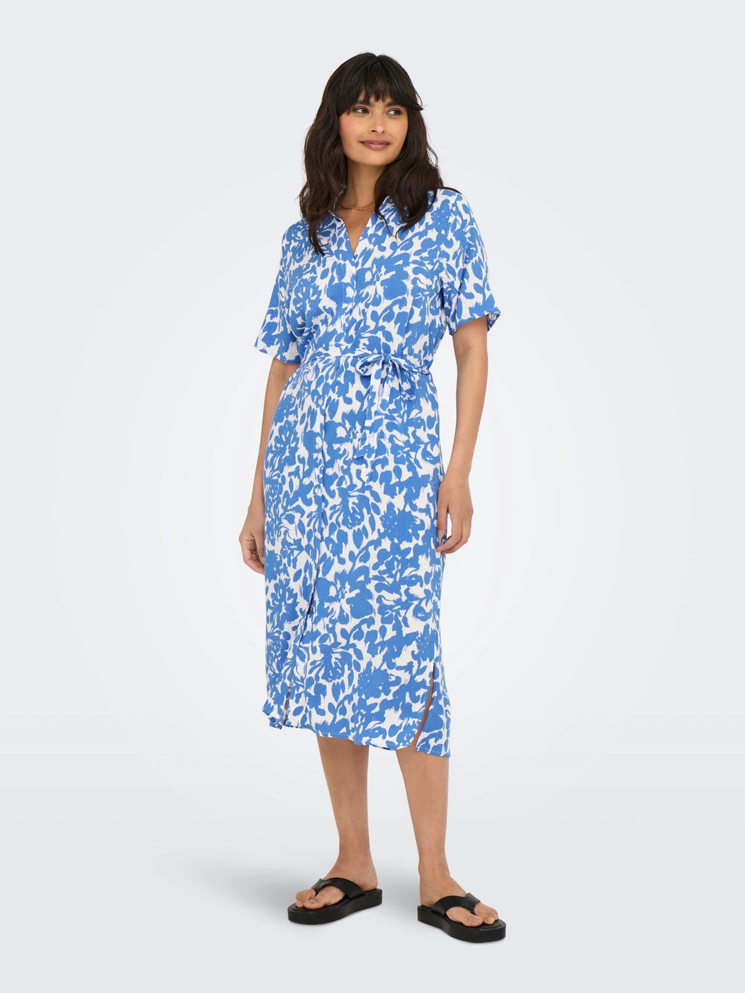 Onlyasmin S/s Shirt Dress Wvn Noos - Blauw Dessin