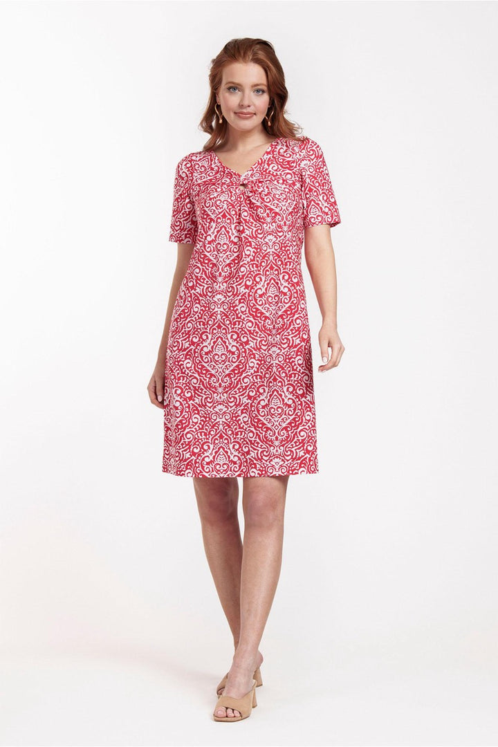 Cher Paisley Dress - Rood Dessin