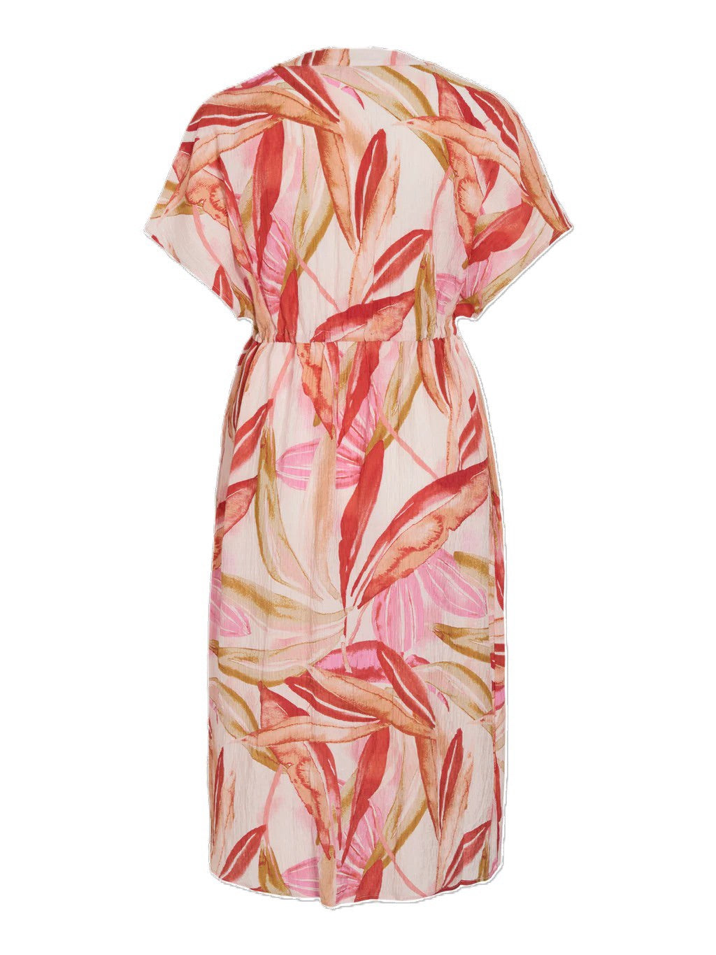 Vilimia Pri V-neck S/s Midi Dress/pb - Roze Dessin