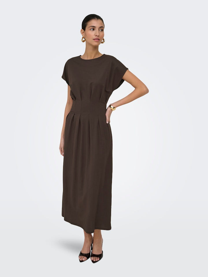 Jdyrebekka Life S/s Midi Dress Jrs - Bruin
