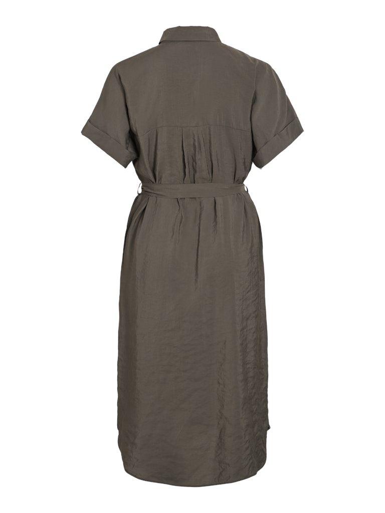 Vihula S/s Midi Shirt Dress - Noos - Taupe