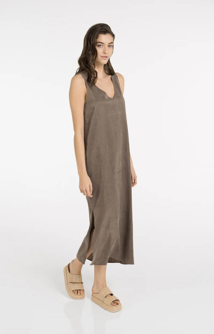 Crinkle Dress - Bruin Melee