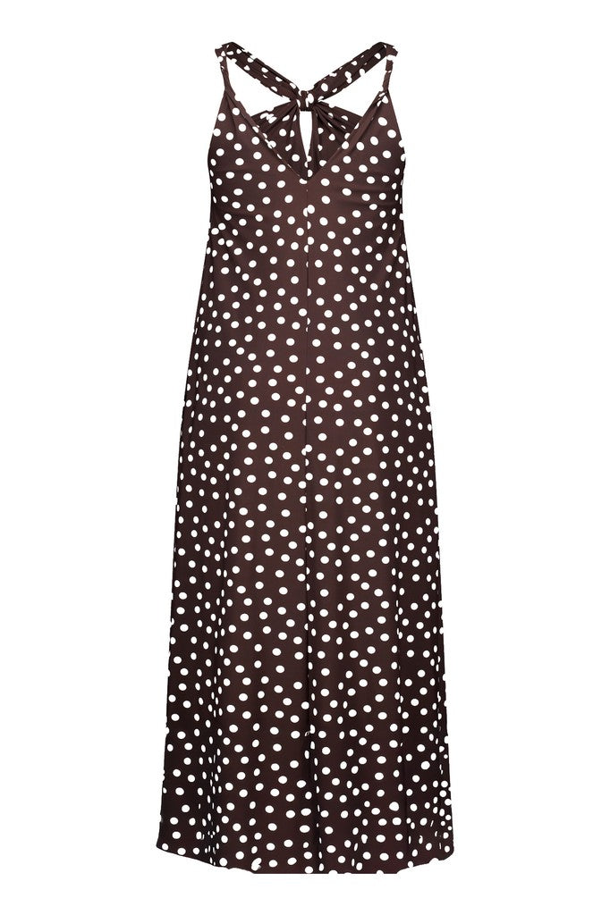 Norah 2way Dot Dress - Bruin Dessin