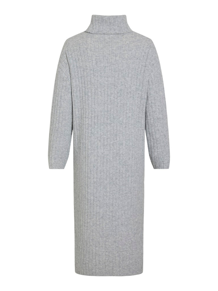 Vilassia Rollneck L/s Knit Dress - Lichtgrijs