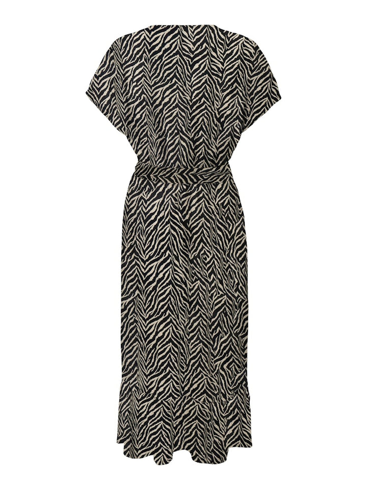 Onlzilla Adele Ss Long Dress Noos Wvn - Zwart Dessin