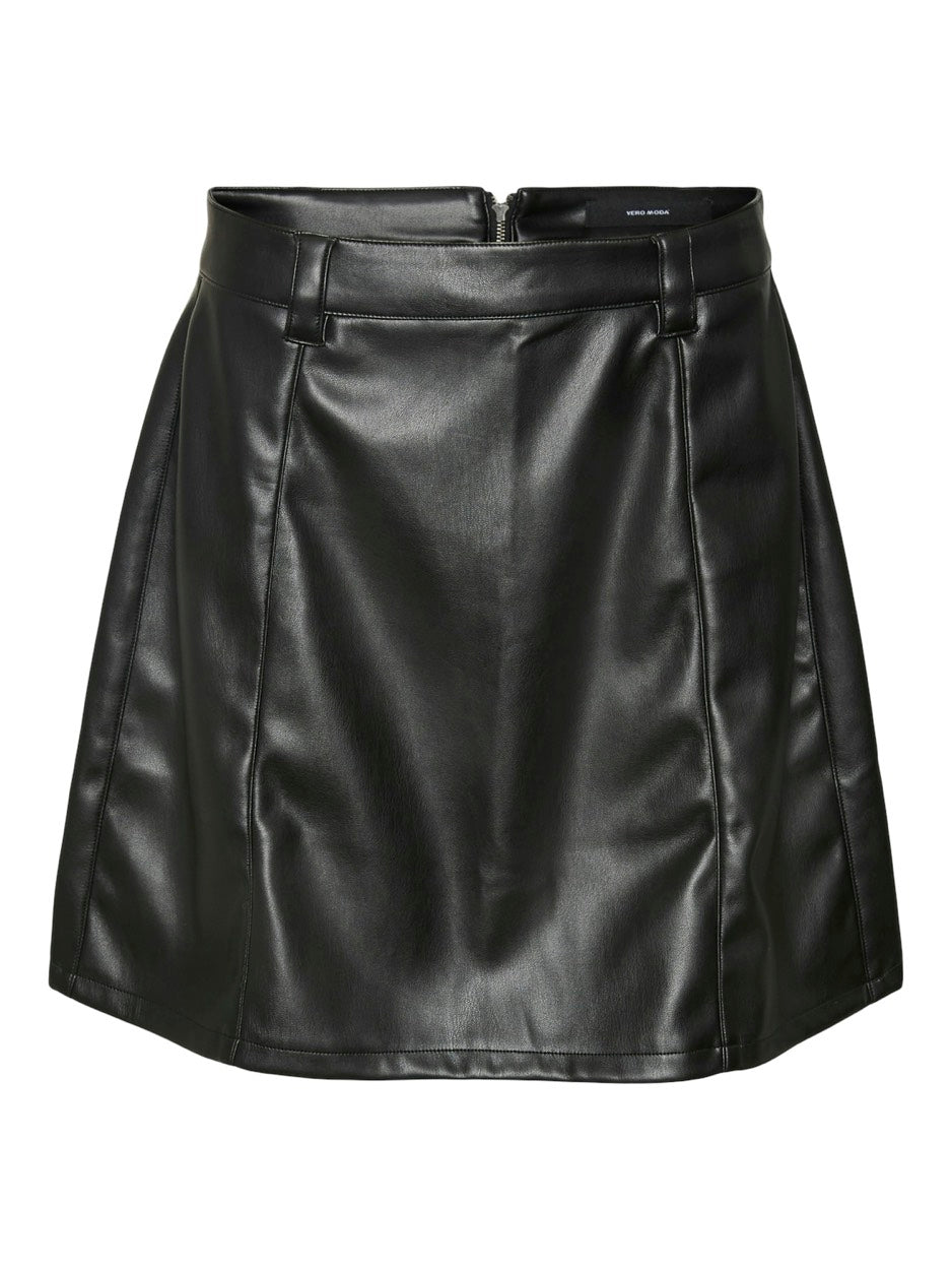 Vmwilla Hw Short Pl Skirt - Zwart