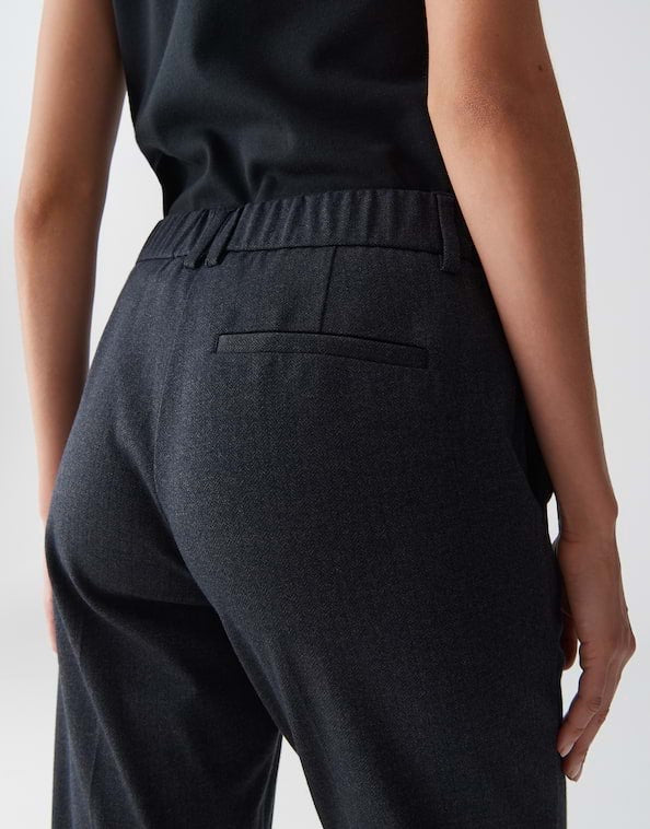 Opus Melina iconic lange broek dames blauw dessin