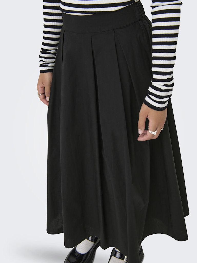 Onlmaila Long Pleat Skirt Ox Wvn - Zwart