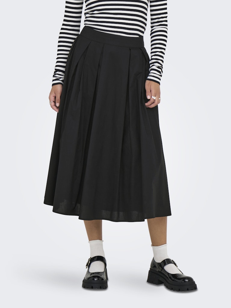Onlmaila Long Pleat Skirt Ox Wvn - Zwart