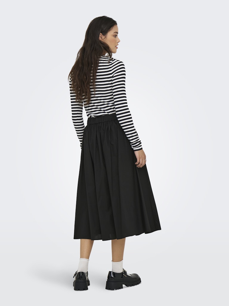 Onlmaila Long Pleat Skirt Ox Wvn - Zwart