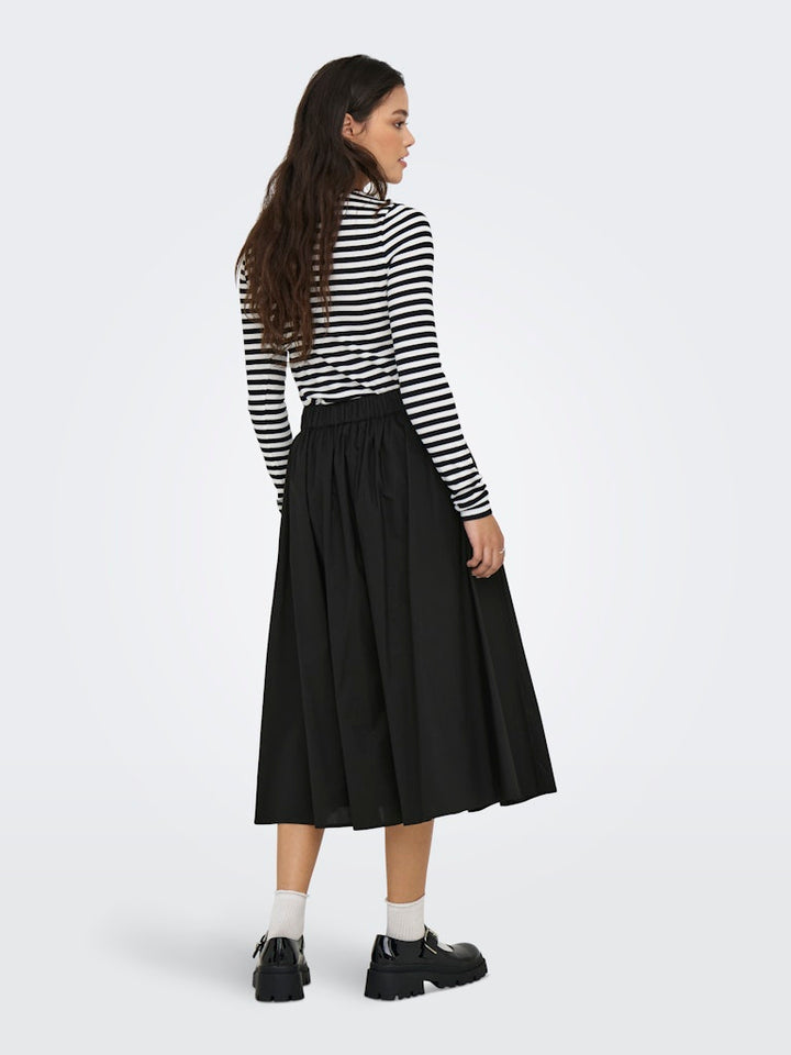 Onlmaila Long Pleat Skirt Ox Wvn - Zwart