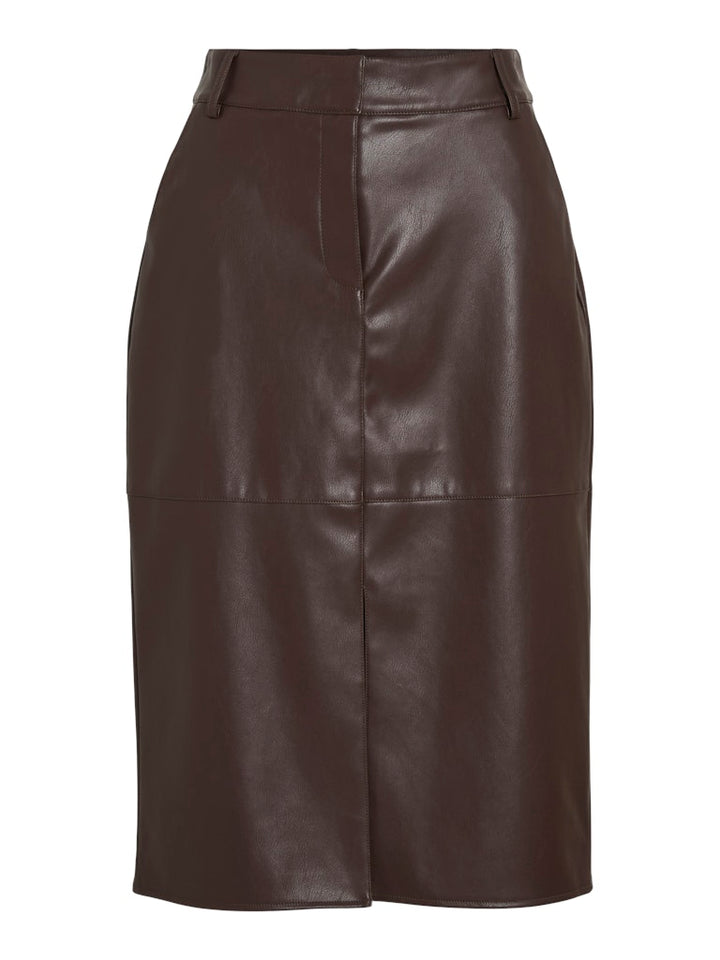 Vidagmar Hw Midi Coated Skirt - Noos - Bruin