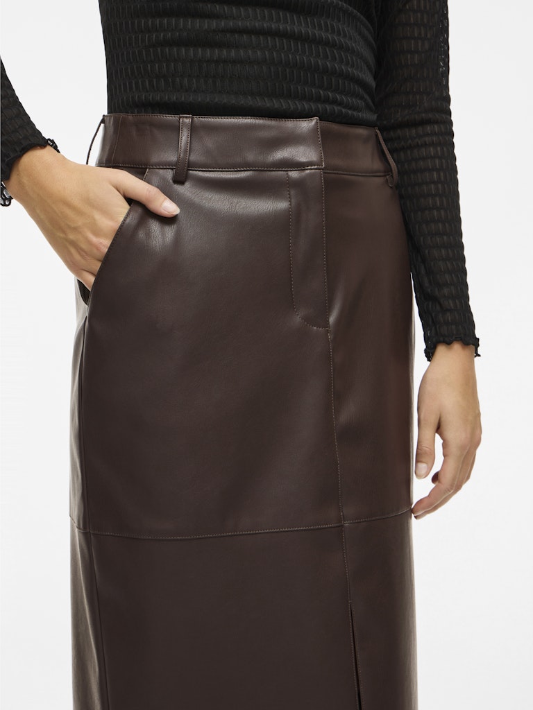 Vidagmar Hw Midi Coated Skirt - Noos - Bruin
