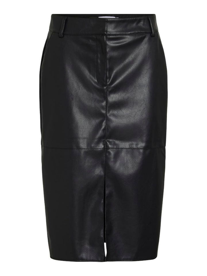 Vidagmar Hw Midi Coated Skirt - Noos - Zwart