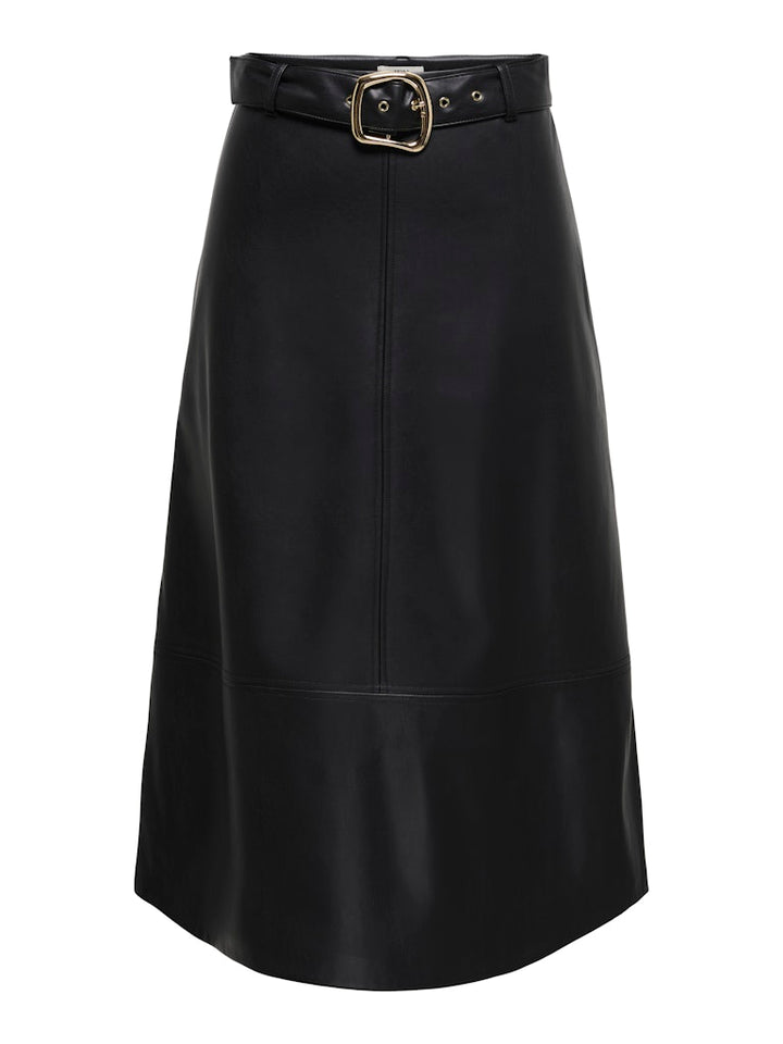 Jdyantoine Hw Faux Leather Skirt Pnt - Zwart