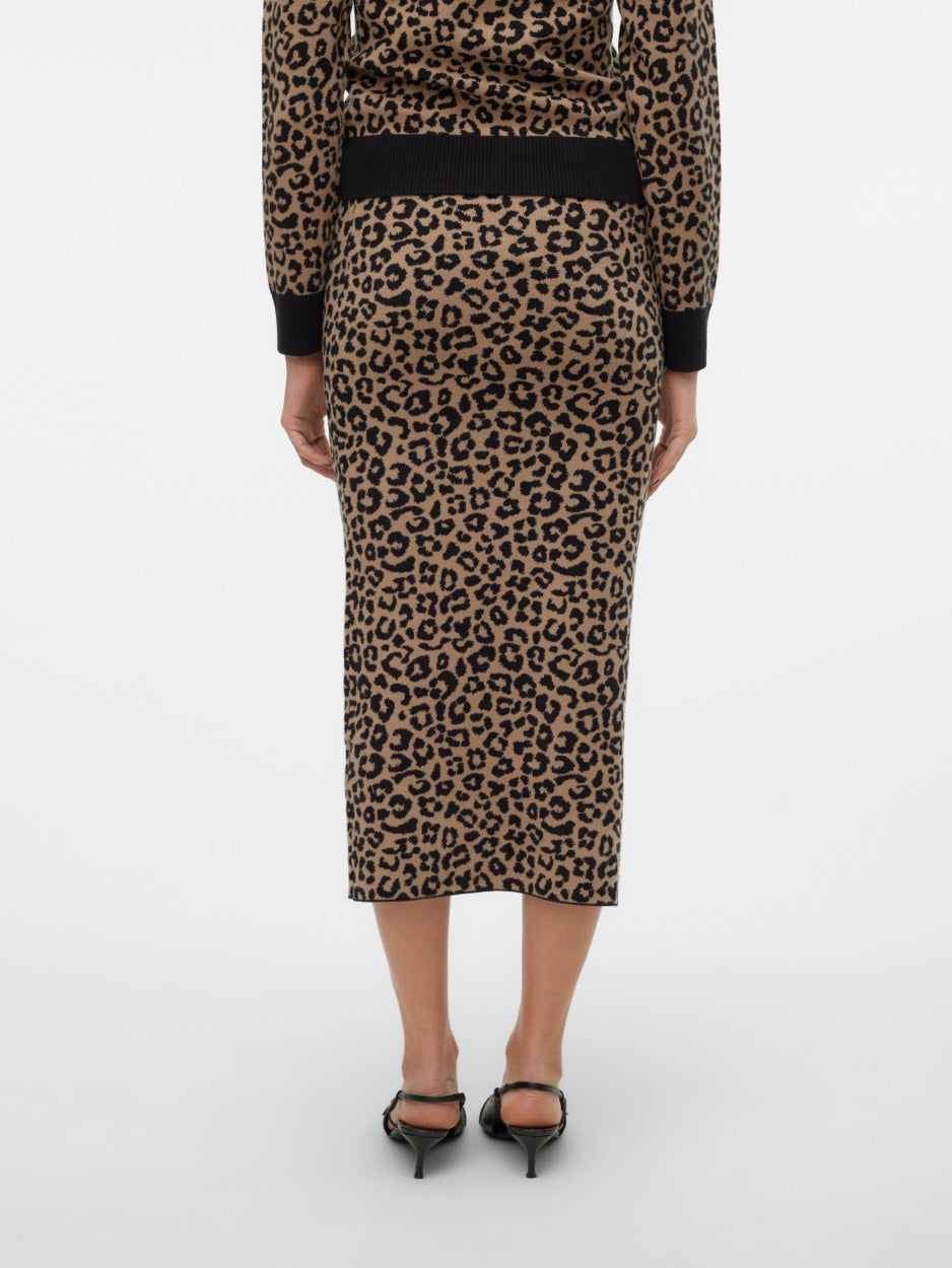 Vmaria Art Nw Pencil Skirt - Bruin Dessin