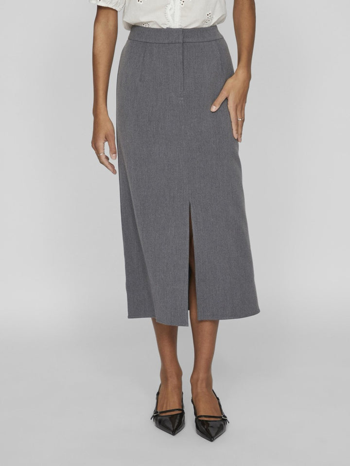 Vivarone Hw Midi Skirt - Grijs Melee