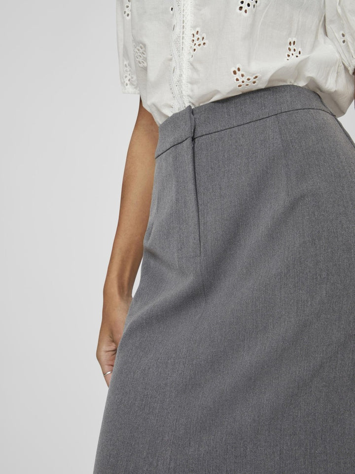 Vivarone Hw Midi Skirt - Grijs Melee