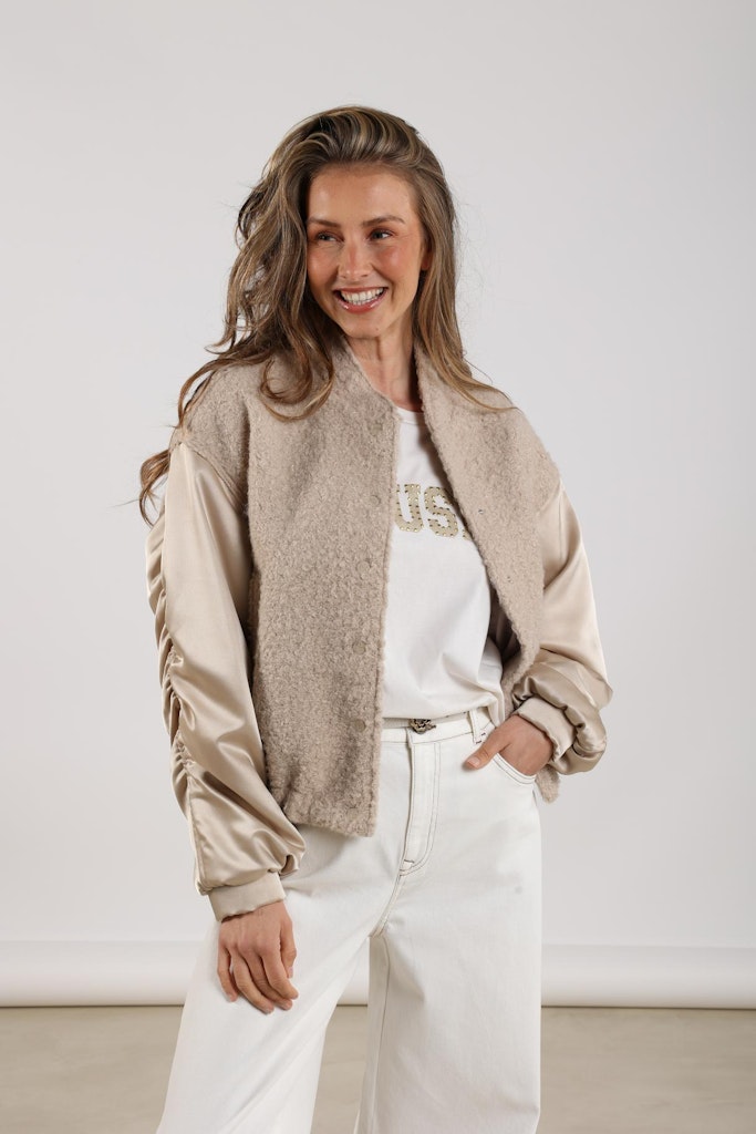 Baltimore Jacket Satin - Zand