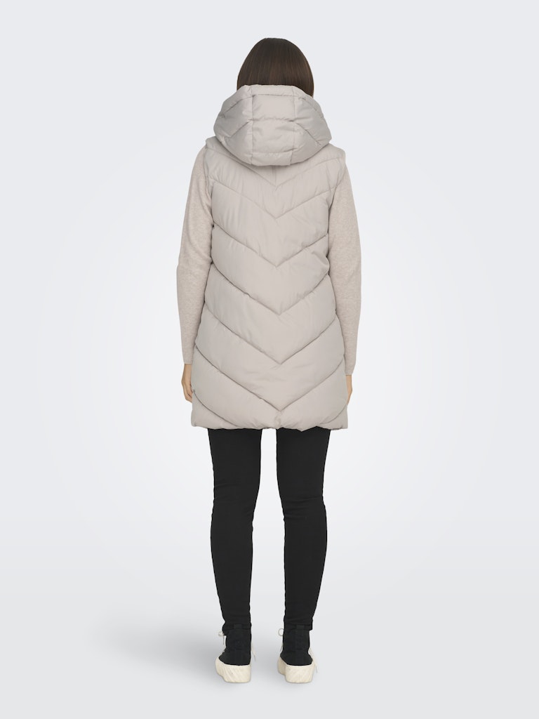 Jdyskylar Padded Hood Waistcoat Otw - Beige