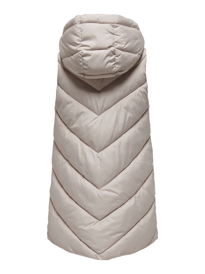 Jdyskylar Padded Hood Waistcoat Otw - Beige