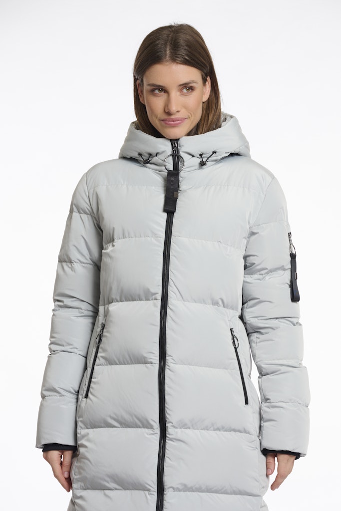 Long Padded Hooded Coat - Mint
