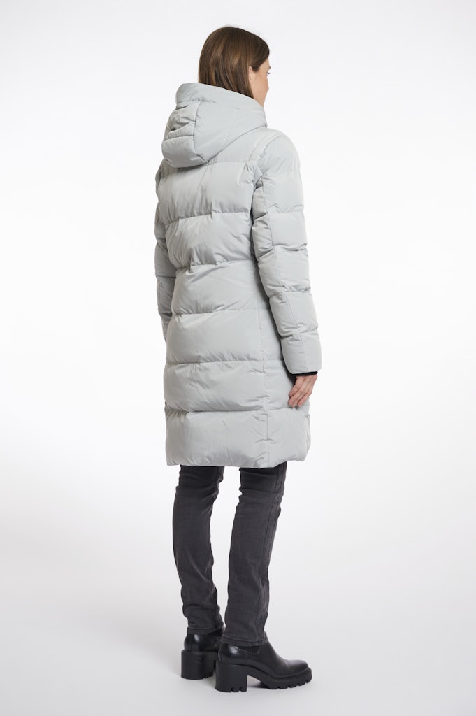 Long Padded Hooded Coat - Mint