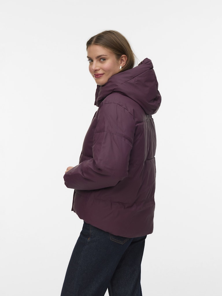 Vmgretakylie Short Coated Jacket Noos - Bordeaux