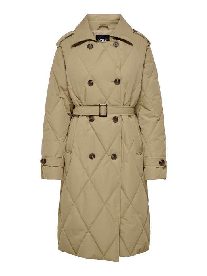 Onlmauda Quilted Coat Otw - Camel