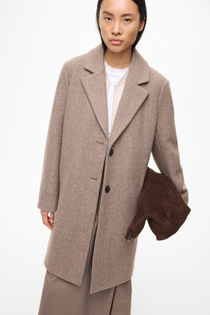 Viclaudia Button Coat - Noos - Zand