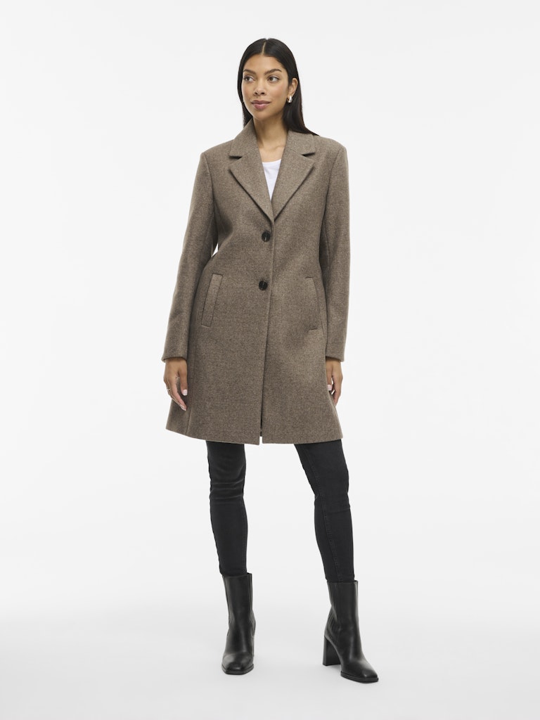 Viclaudia Button Coat - Noos - Zand