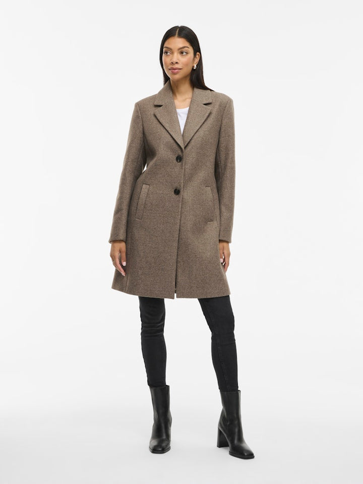 Viclaudia Button Coat - Noos - Zand