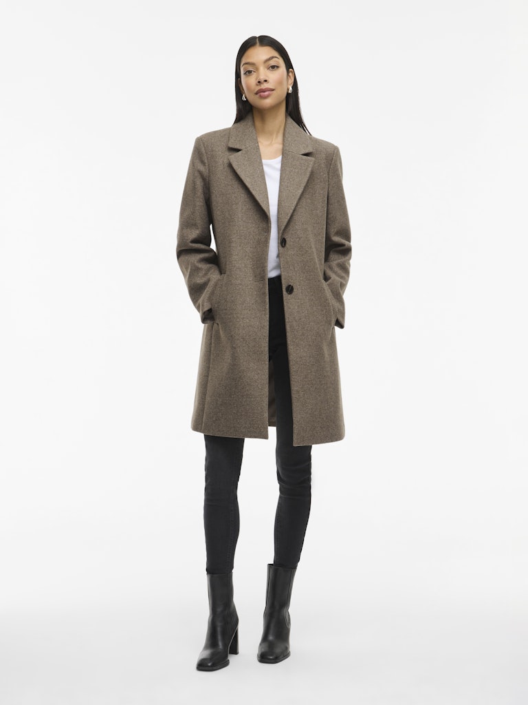 Viclaudia Button Coat - Noos - Zand