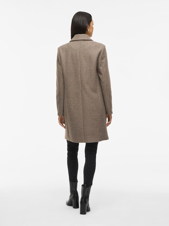 Viclaudia Button Coat - Noos - Zand