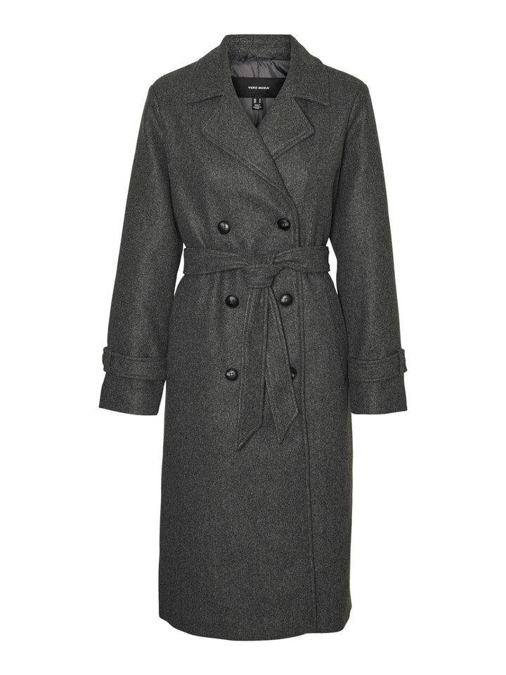 Vmfortunevega Long Trenchcoat Ga No - Antraciet