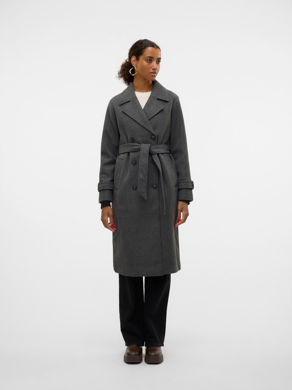 Vmfortunevega Long Trenchcoat Ga No - Antraciet