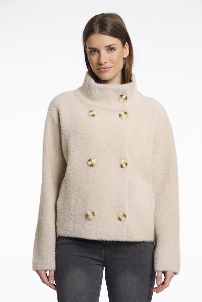 Short Double Breasted Jacket - Beige
