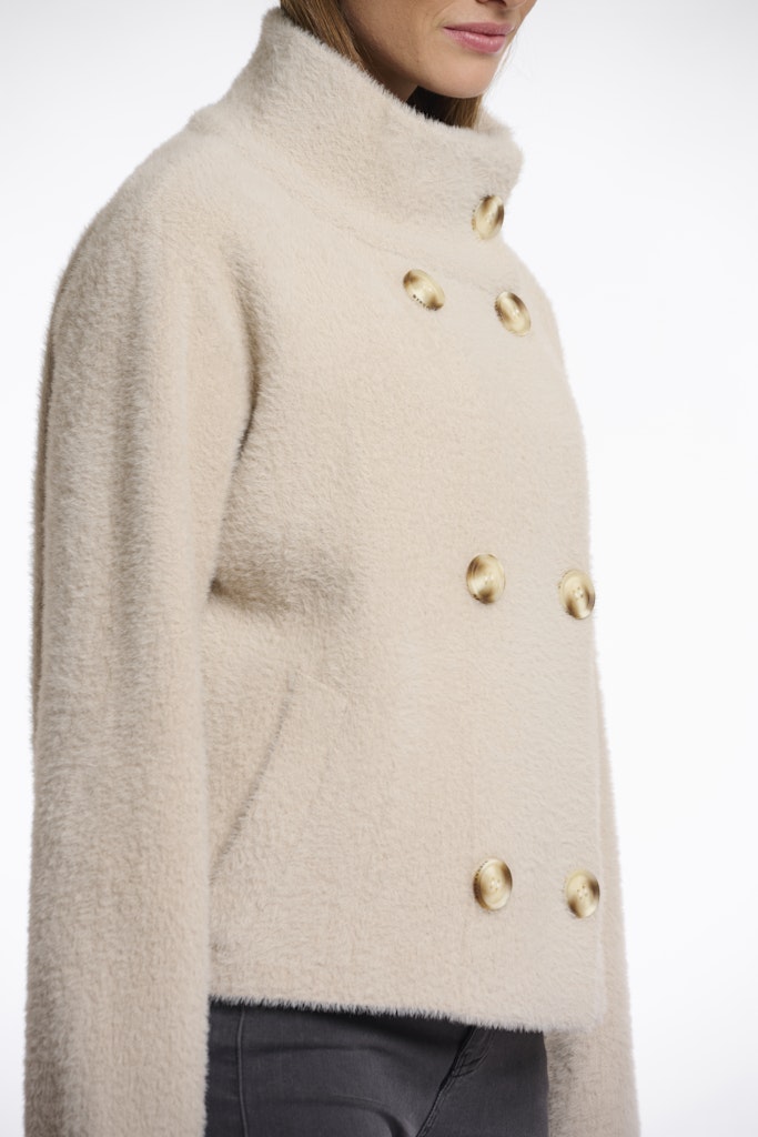 Short Double Breasted Jacket - Beige