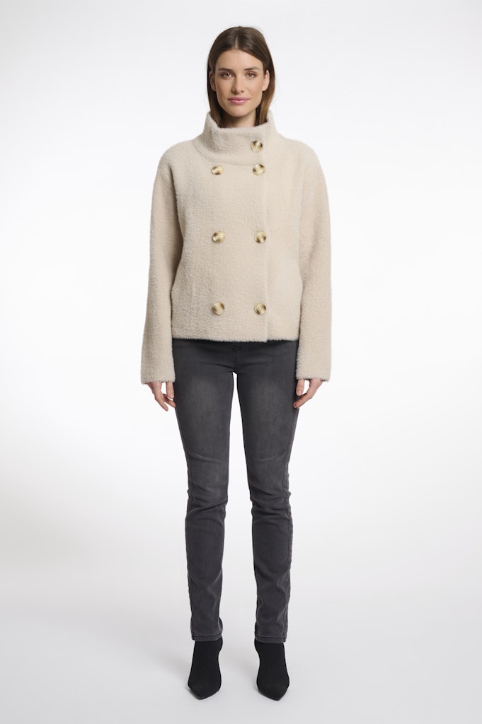 Short Double Breasted Jacket - Beige