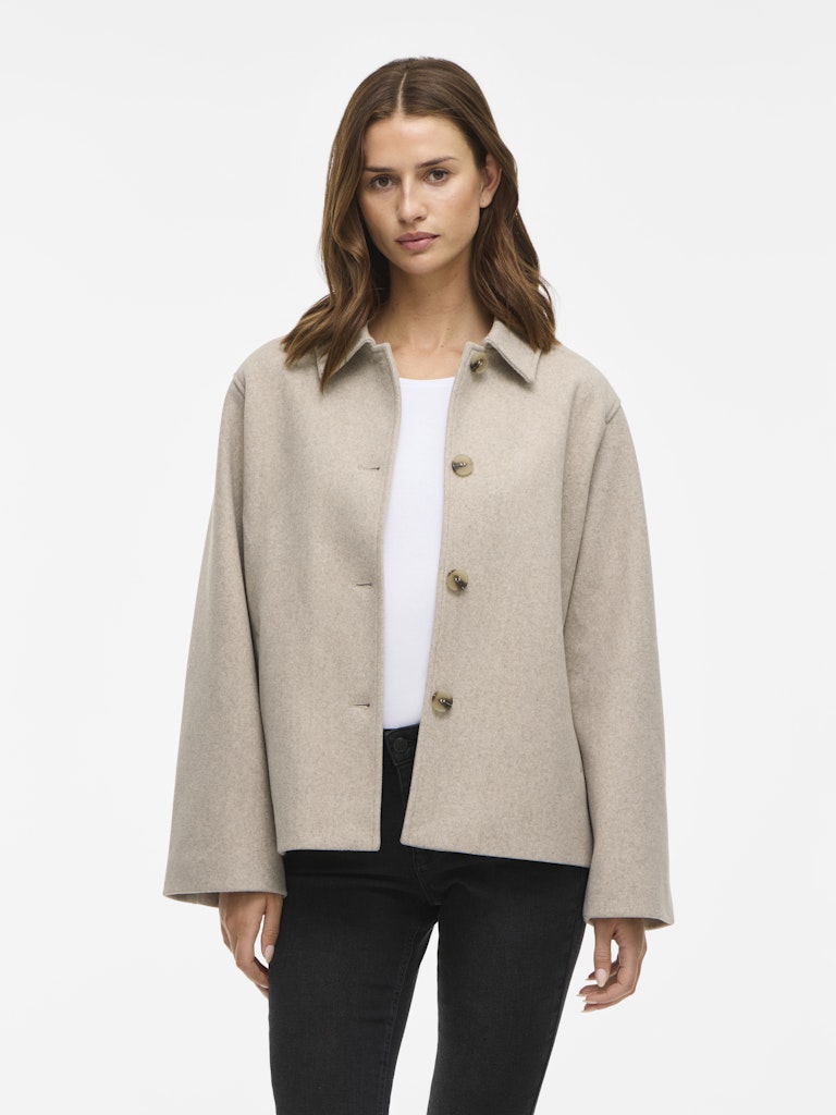 Viclaudia L/s Jacket- Noos - Beige