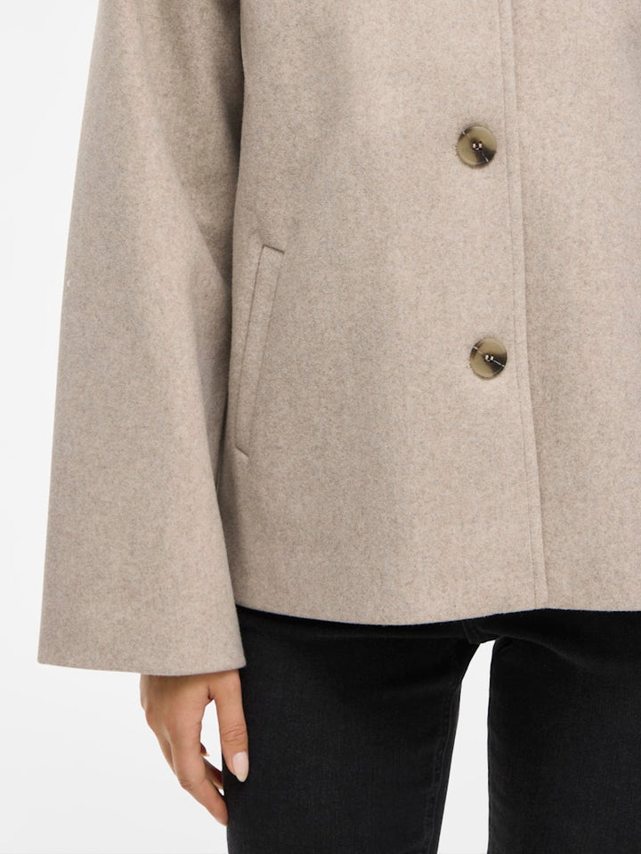 Viclaudia L/s Jacket- Noos - Beige