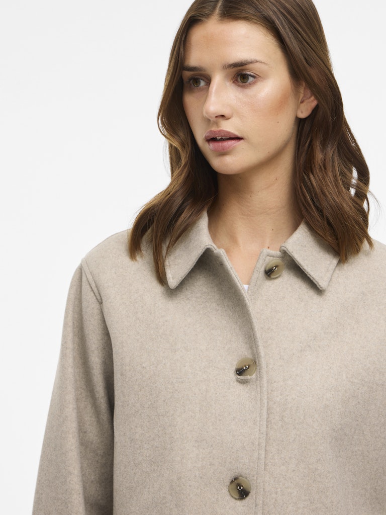 Viclaudia L/s Jacket- Noos - Beige