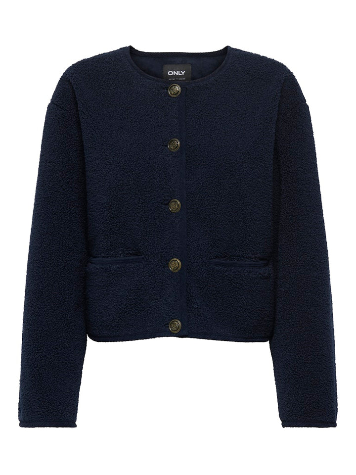 Onlcoco Short Teddy Jacket Cc Otw - Navy