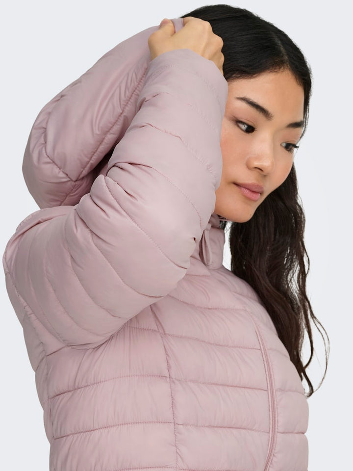 Onltahia Lw Quilted Hood Jkt Noos Otw - Licht Roze