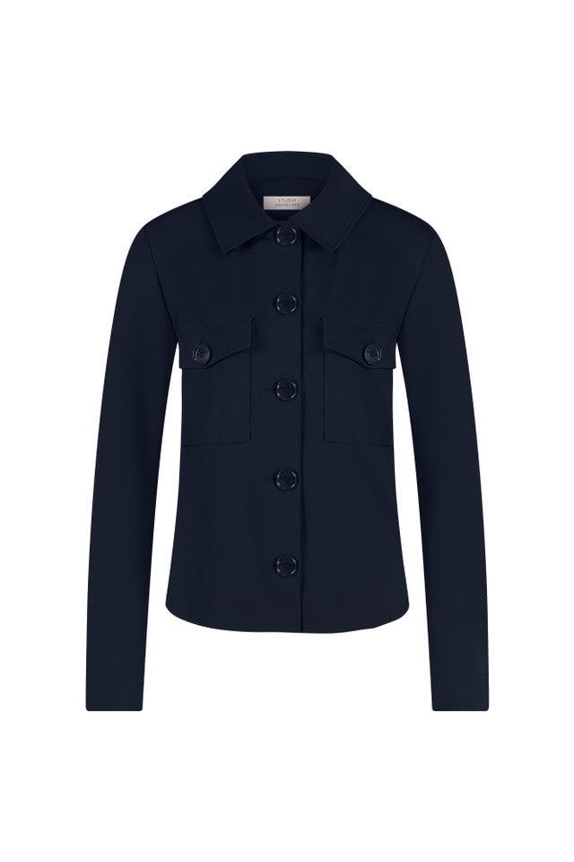 Claire Bonded Jacket - Navy