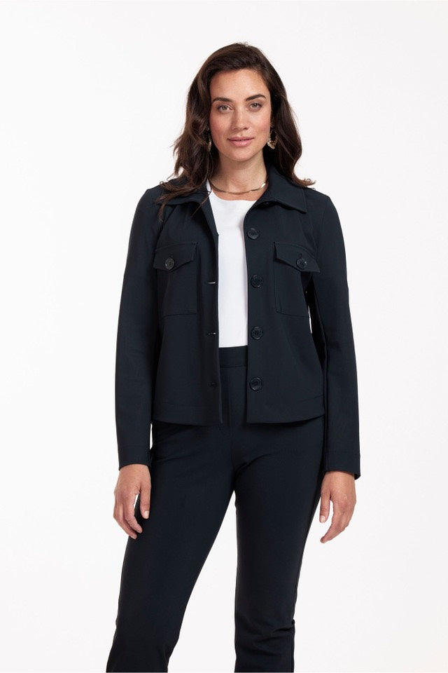 Claire Bonded Jacket - Navy