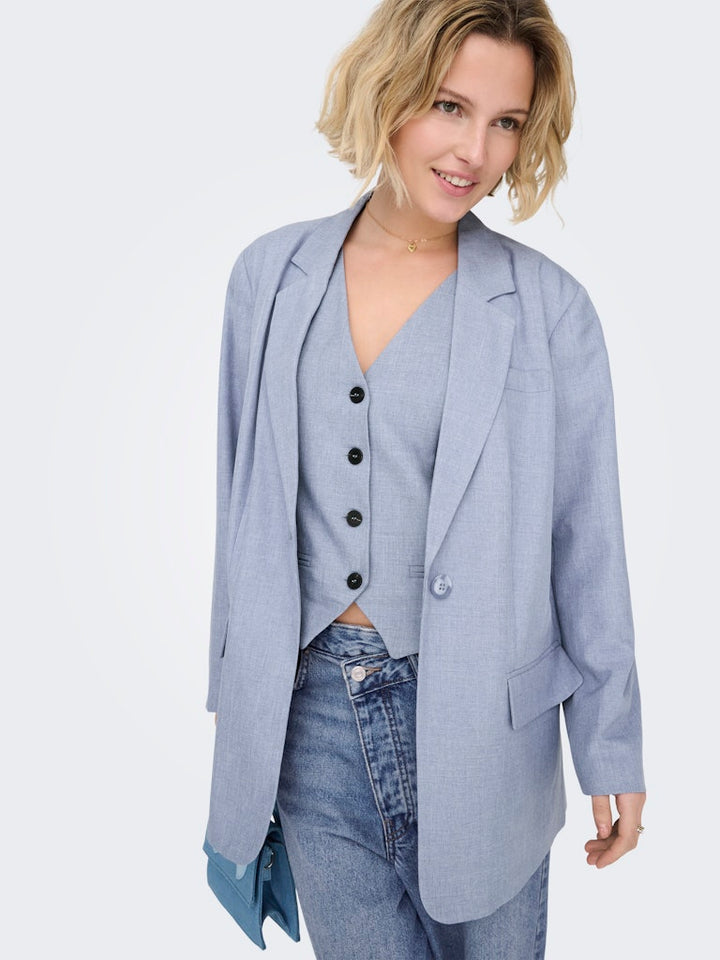 Onllinda Ls Boyfr Mel Blazer Tlr Noos - Blauw Melee