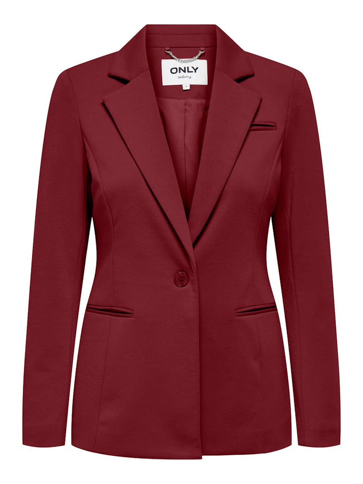 Onlpeach L/s Fit Blazer Tlr Noos - Wijnrood